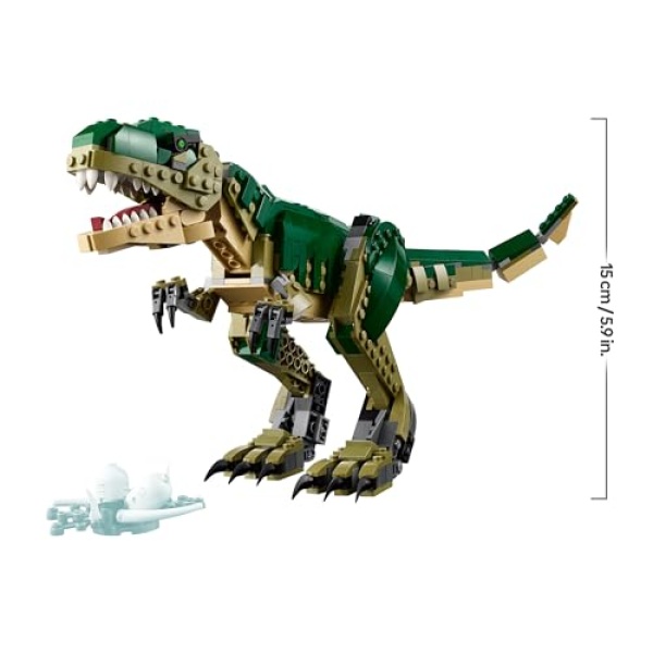 LEGO Creator 3in1 T. rex Figure, Toy Dinosaur Set 31151 - Image 9