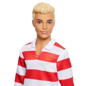 Barbie Fashionistas Ken Doll, Red Striped Top & Pink Shorts
