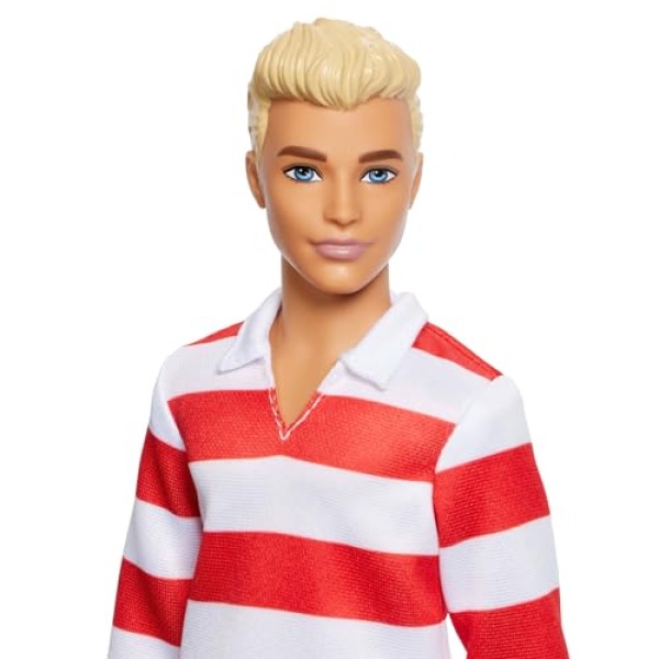 Barbie Fashionistas Ken Doll, Red Striped Top & Pink Shorts