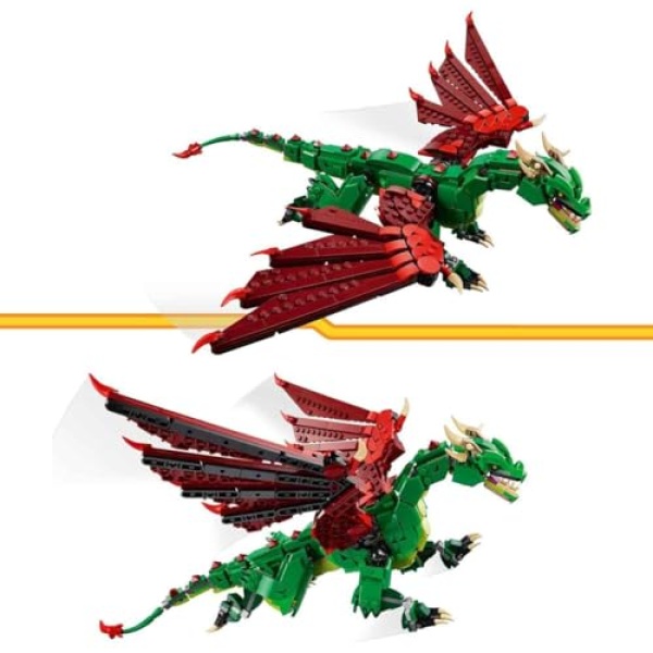 LEGO Creator 3in1 Medieval Dragon Figure, Creative Toy 31161 - Image 5
