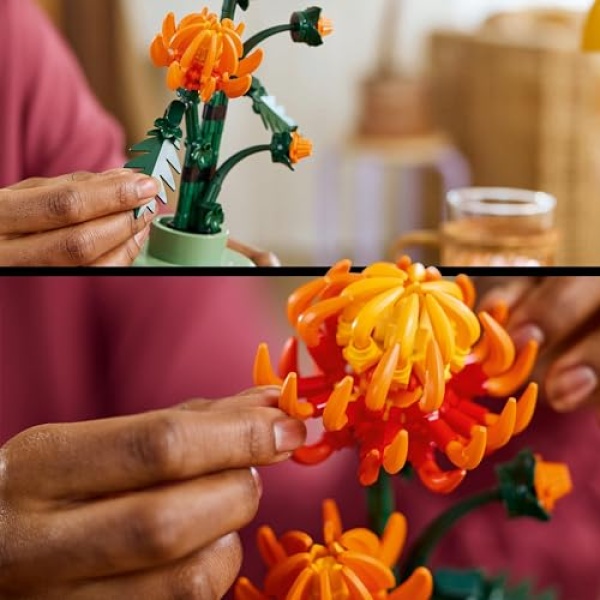 LEGO Icons Chrysanthemum Faux Flower Set for Adults 10368 - Image 2