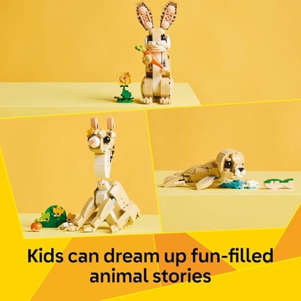 LEGO Creator 3in1 Cute Bunny Toy, Animal Figure Set 31162 - Image 4