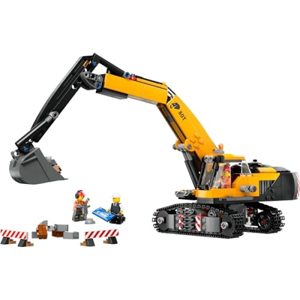 LEGO City Yellow Construction Excavator Digger Toy Set 60420 - Image 3