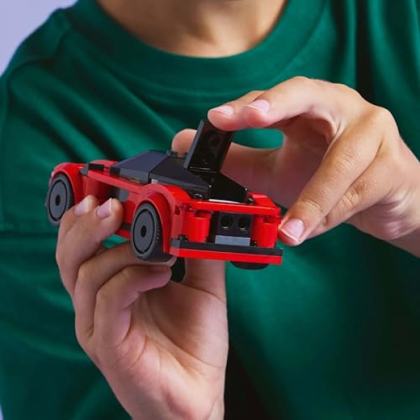 LEGO City Red Sports Car, Toy Supercar Vehicle Set 60448 - Image 3