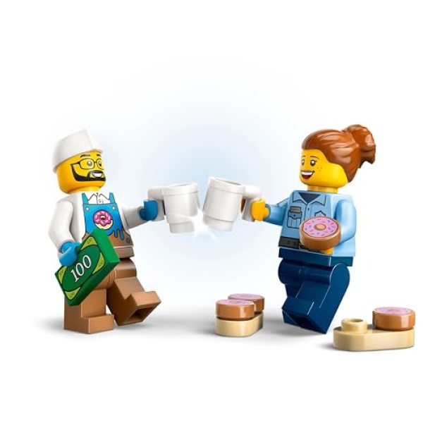 LEGO City Doughnut Truck Toy, Set with 2 Minifigures 60452 - Image 4