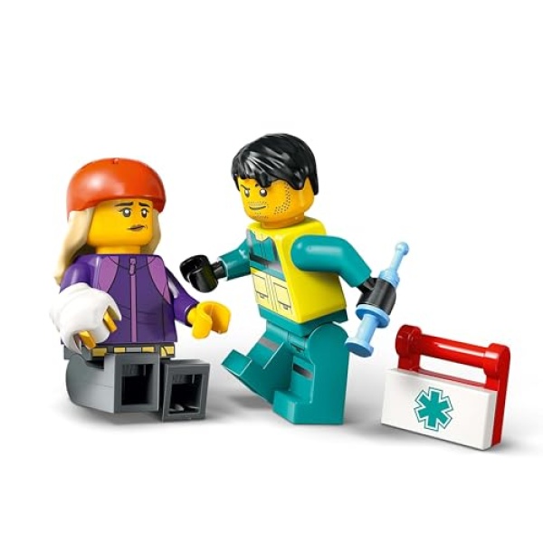 LEGO City Emergency Ambulance Toy Set with Minifigures 60451 - Image 3