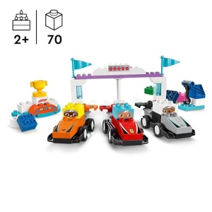 LEGO DUPLO F1 Team Race Cars & Drivers Role Play Toy 10445