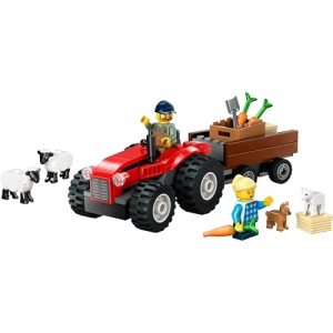 LEGO City Red Farm Tractor with Trailer & Sheep Toys 60461