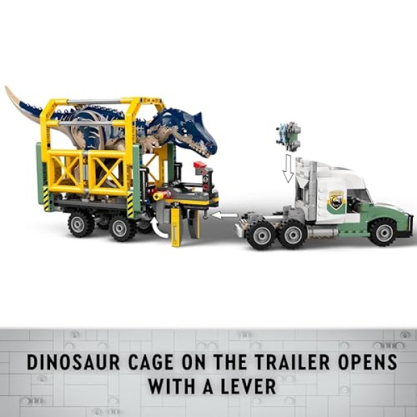 LEGO Jurassic World Mission Allosaurus Transport Truck 76966 - Image 2