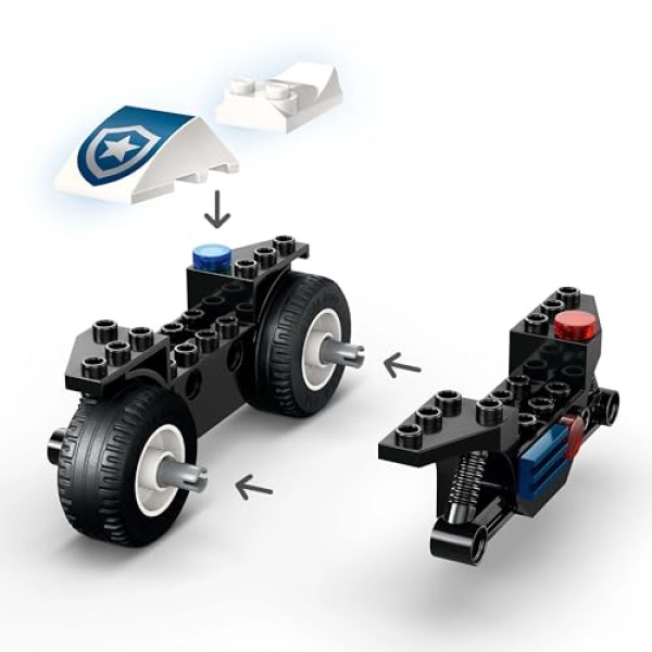 LEGO City Police Motorcycle Chase Toy, Motorbike Set 60455 - Image 4