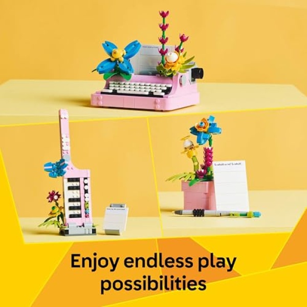 LEGO Creator 3in1 Typewriter with Flowers Toy for Kids 31169 - Image 3