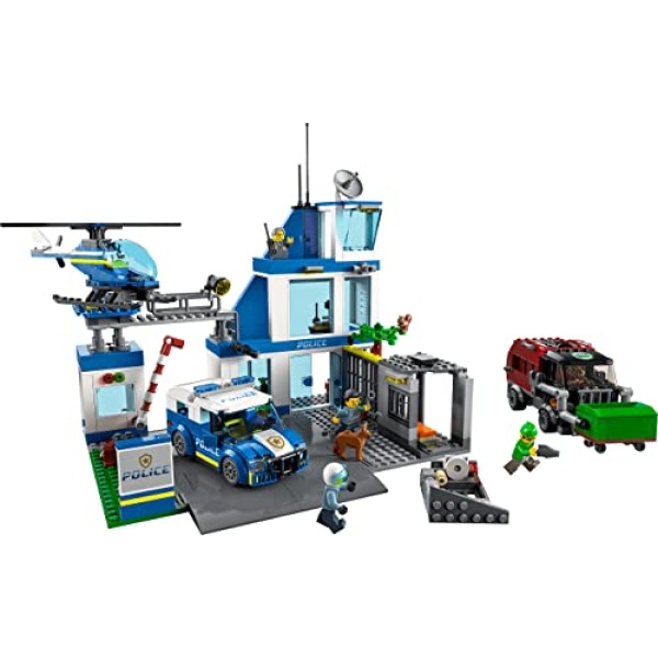 LEGO City Police Station Bin Lorry & Helicopter Toy 60316 - Image 3