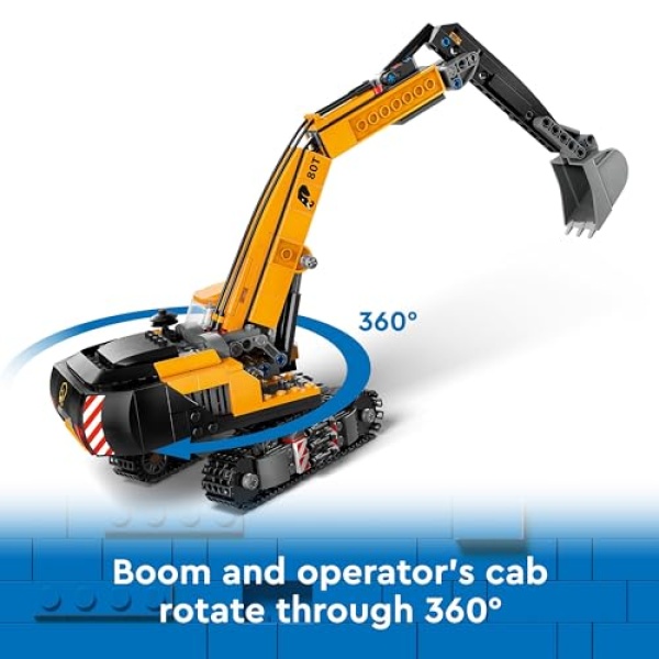 LEGO City Yellow Construction Excavator Digger Toy Set 60420 - Image 6