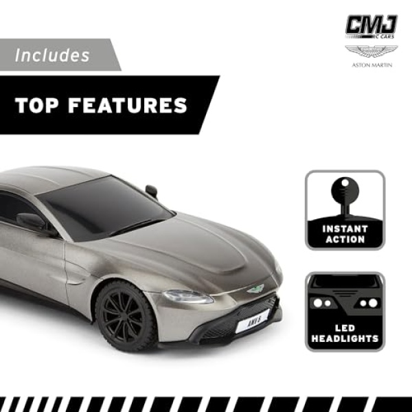 CMJ RC Cars Radio Controlled Aston Martin 1:24 Car - Image 6