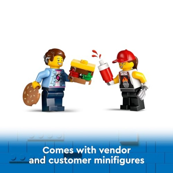 LEGO City Burger Van Food Truck Vehicle Toy Set 60404 - Image 6