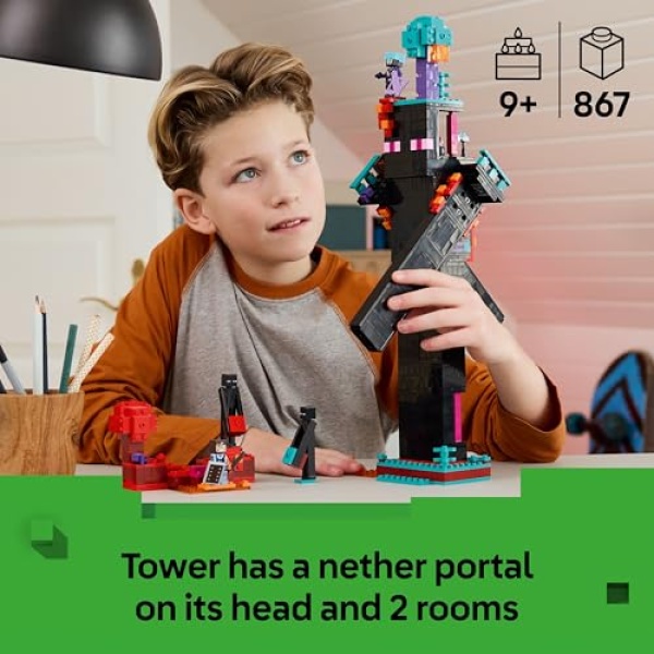 LEGO Minecraft The Enderman Tower Toy with Figures 21279 - Image 2