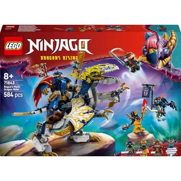 LEGO NINJAGO Rogue's Mech Dragon Rider Ninja Toy Set 71843 - Image 7