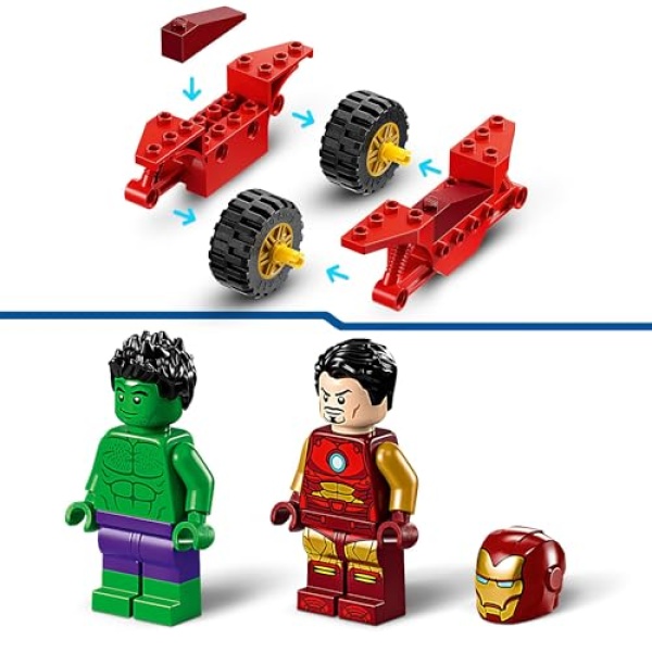 LEGO Marvel Iron Man with Bike and The Hulk Playset 76287 - Image 3