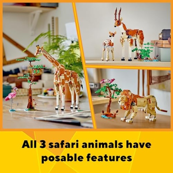 LEGO Creator 3in1 Wild Safari Animals Nature Toys Set 31150 - Image 4