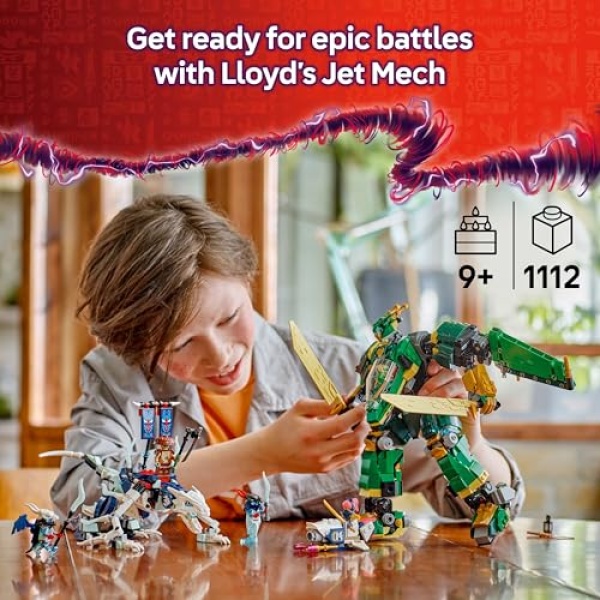 LEGO NINJAGO Lloyd's Jet Mech Ninja Building Toy Set 71845 - Image 2