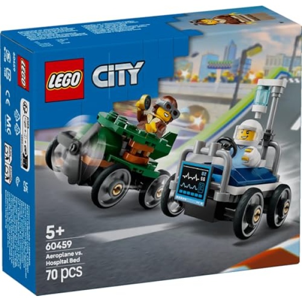 LEGO City Aeroplane vs. Hospital Bed Race Car Pack 60459 - Image 8