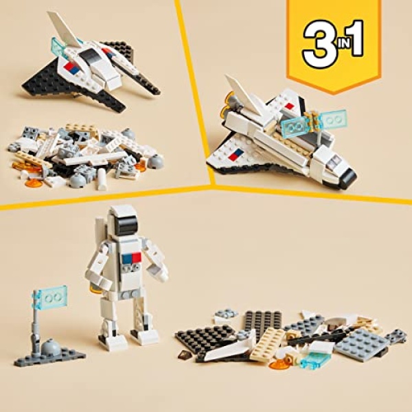 LEGO Creator 3 in 1 Space Shuttle & Spaceship Toys 31134 - Image 5