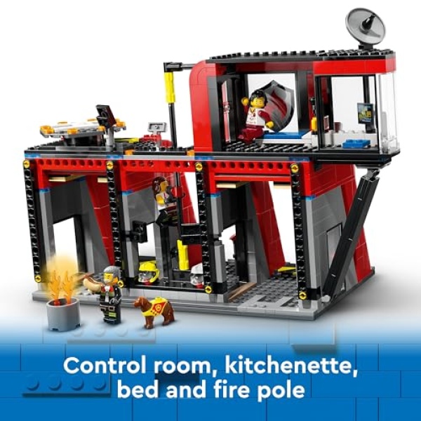 LEGO City Fire Station with Fire Engine Toy Playset 60414 - Image 5