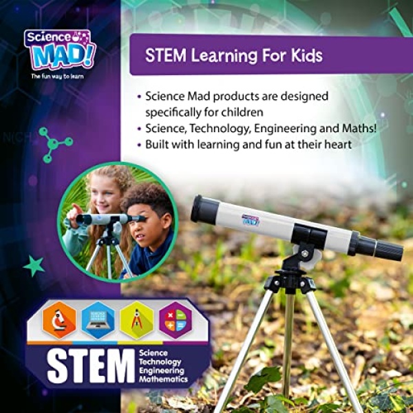 Science Mad 30mm Telescope with Tripod - Image 4