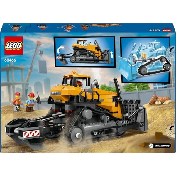 LEGO City Yellow Bulldozer Construction Vehicle Toy 60466 - Image 9