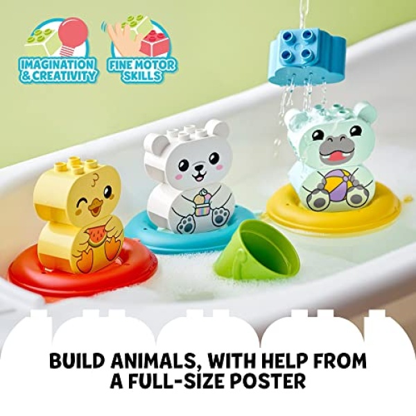 LEGO DUPLO Bath Time Fun: Floating Animal Train Toy 10965 - Image 5