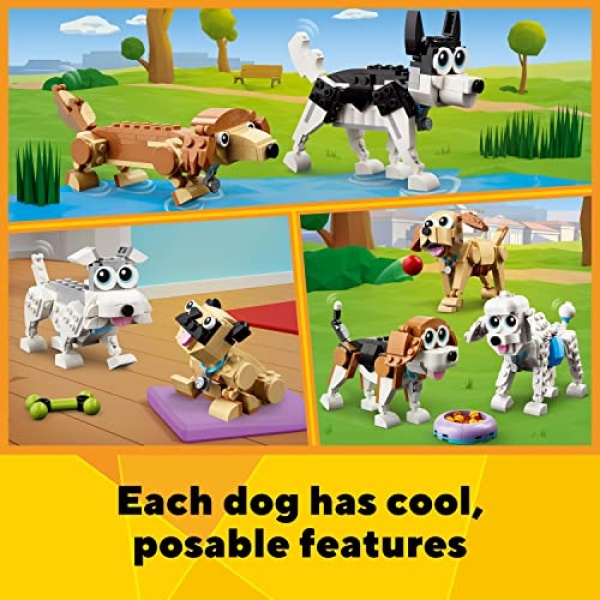 LEGO Creator 3 in 1 Adorable Dogs Animal Figures Toys 31137 - Image 4