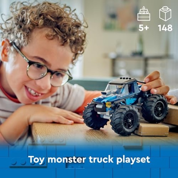 LEGO City Blue Monster Truck Toy Vehicle Playset 60402 - Image 2