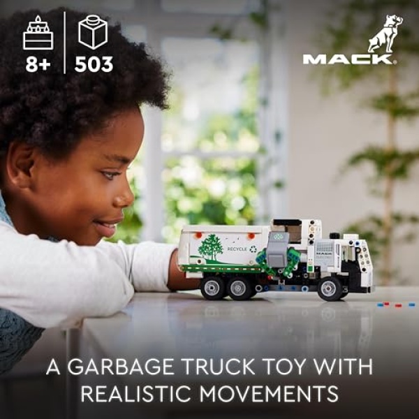 LEGO Technic Mack LR Electric Garbage Truck Toy 42167 - Image 2