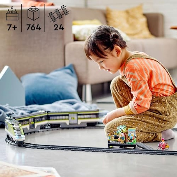 LEGO City Express Passenger Train Toy RC Lights Set 60337 - Image 4