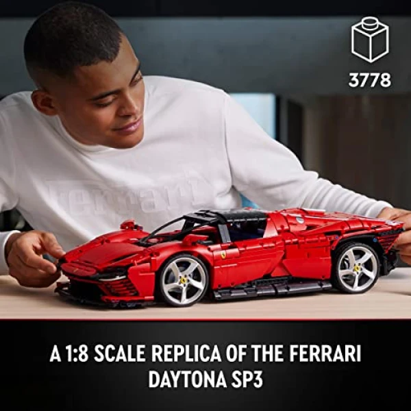 LEGO Technic Ferrari Daytona SP3 Model Race Car Set 42143 - Image 2