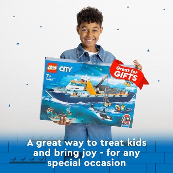 LEGO City Arctic Explorer Ship, Big Floating Boat Toy 60368 - Image 7