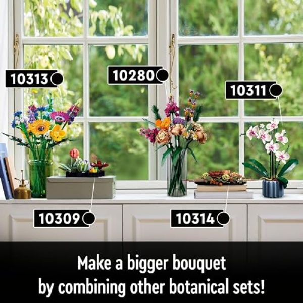 LEGO Icons Wildflower Bouquet Flowers Set for Adults 10313 - Image 8