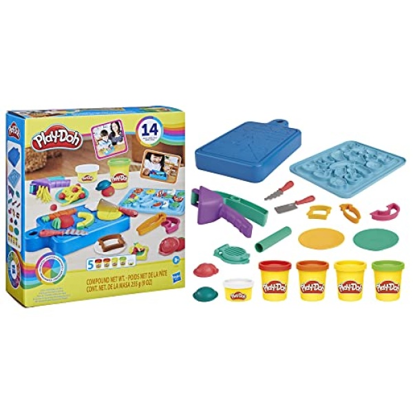 Play-Doh Little Chef Starter Set with 5 Tubs & Accessories - Image 7