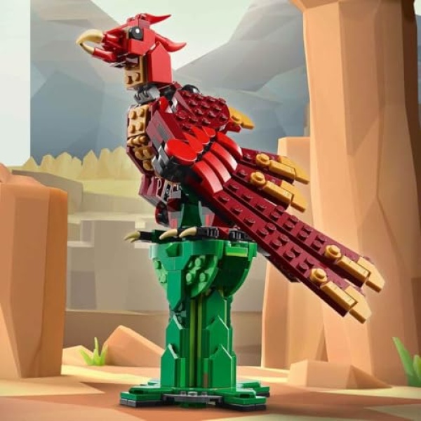 LEGO Creator 3in1 Medieval Dragon Figure, Creative Toy 31161 - Image 8