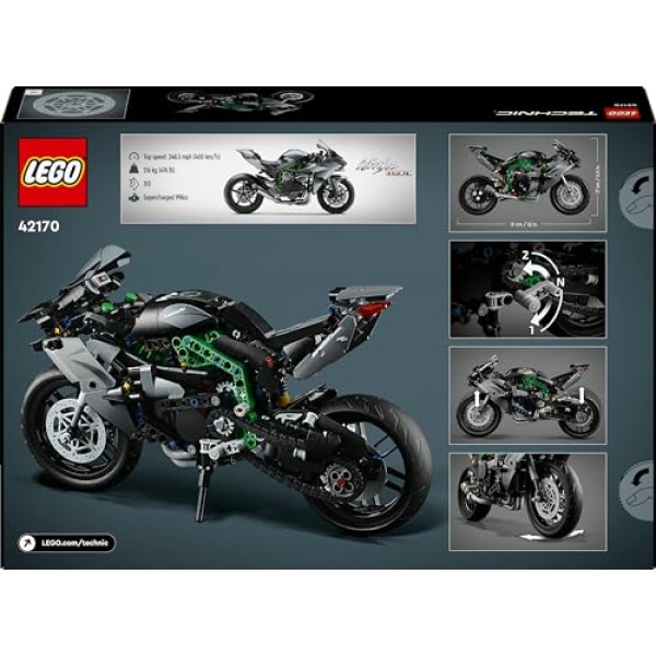 LEGO Technic Kawasaki Ninja H2R Motorcycle Toy Vehicle 42170 - Image 7