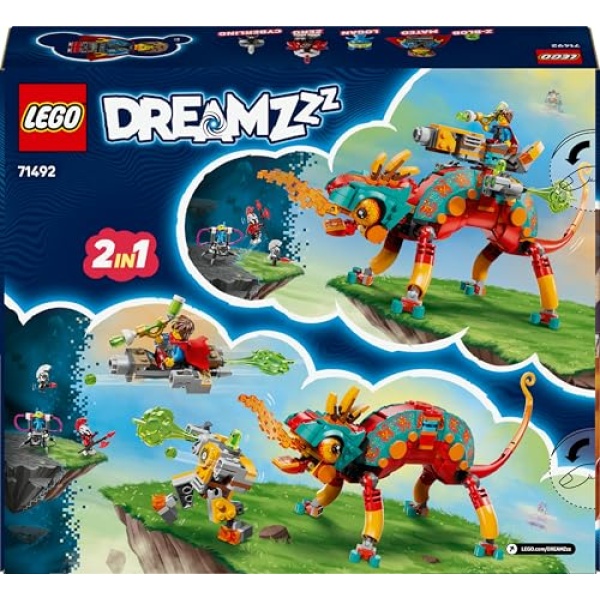 LEGO DREAMZzz 2in1 Mateo's Fire Chameleon Creative Toy 71492 - Image 7