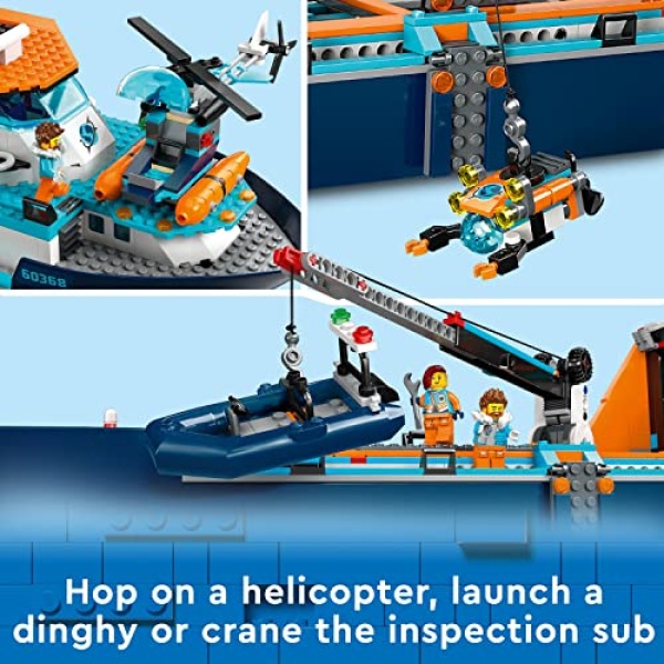 LEGO City Arctic Explorer Ship, Big Floating Boat Toy 60368 - Image 5