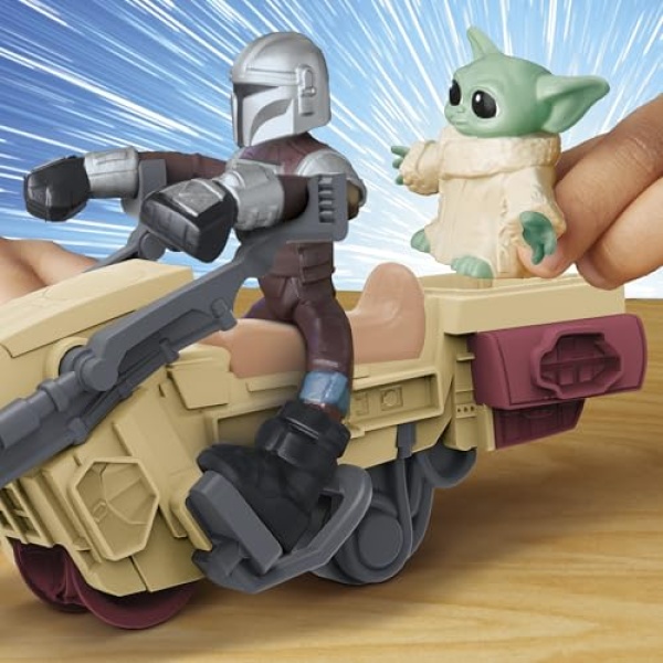 Play-Doh Star Wars Mandalorian & Grogu Speeder with 4 Tubs - Image 6