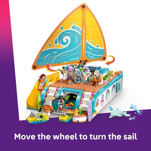 LEGO Friends Travel Boat Adventure Toy with 2 Dolphins 42664 - Image 5
