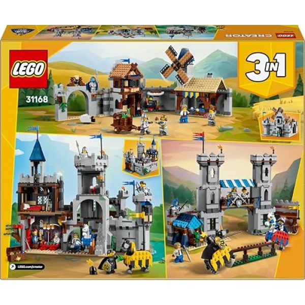 LEGO Creator 3in1 Medieval Horse Knight Castle Toy 31168 - Image 9