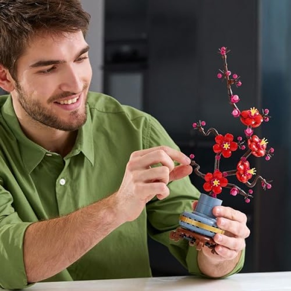 LEGO Icons Plum Blossom Flower Building Set for Adults 10369 - Image 6