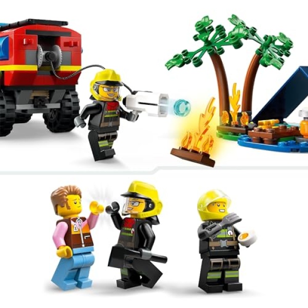 LEGO City 4x4 Fire Engine with Rescue Boat Toys 60412 - Image 4