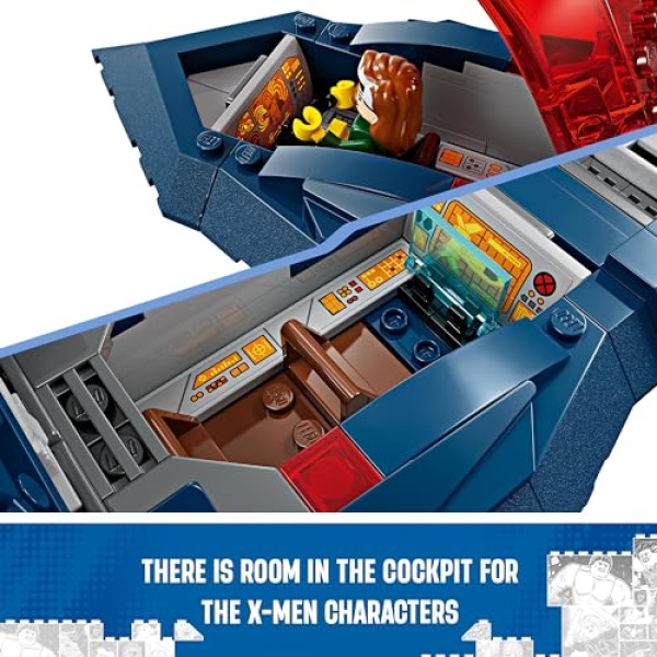 LEGO Marvel X-Men X-Jet Buildable Toy Plane Model Set 76281 - Image 4