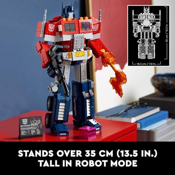 LEGO Icons Optimus Prime Transformers Robot Model Set 10302 - Image 2