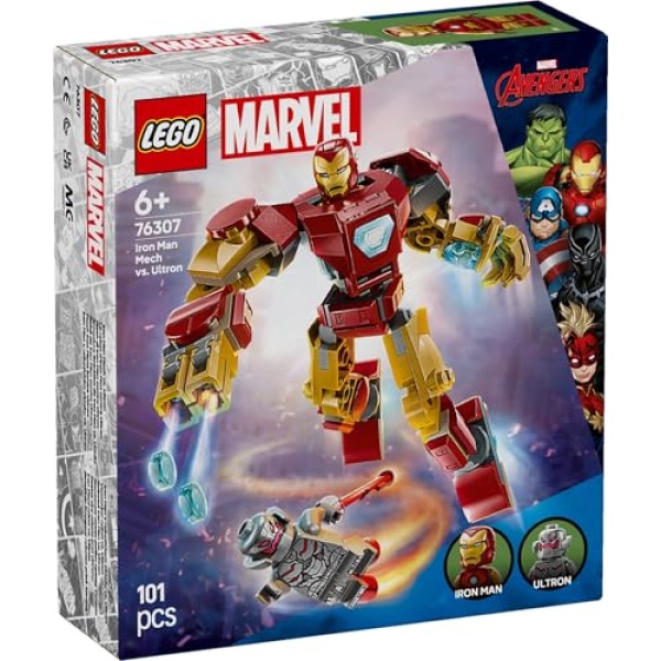 LEGO Marvel Iron Man Mech vs. Ultron Building Toy Set 76307 - Image 8
